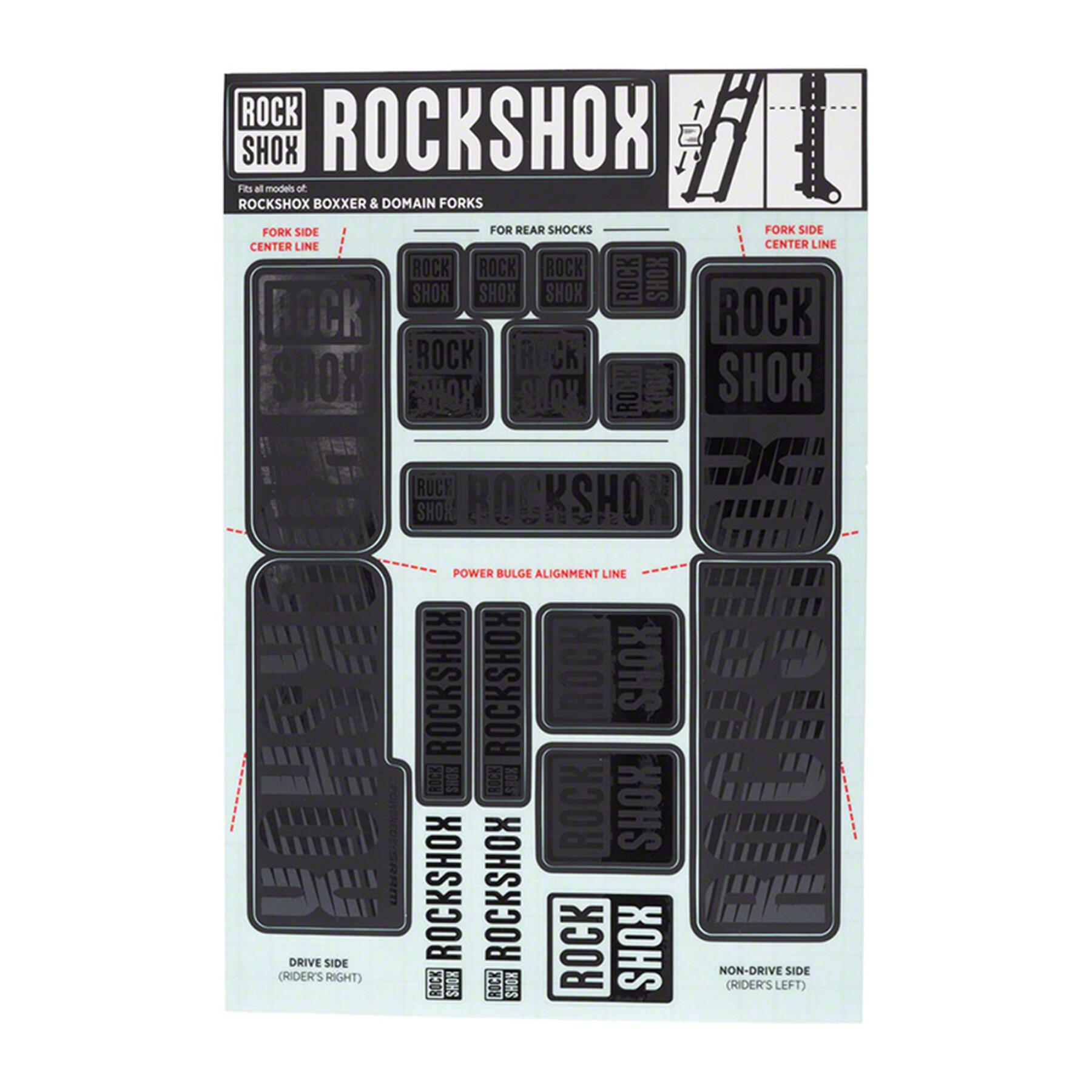 Kit med gaffeldekaler Rockshox Boxxer/Domain Dual