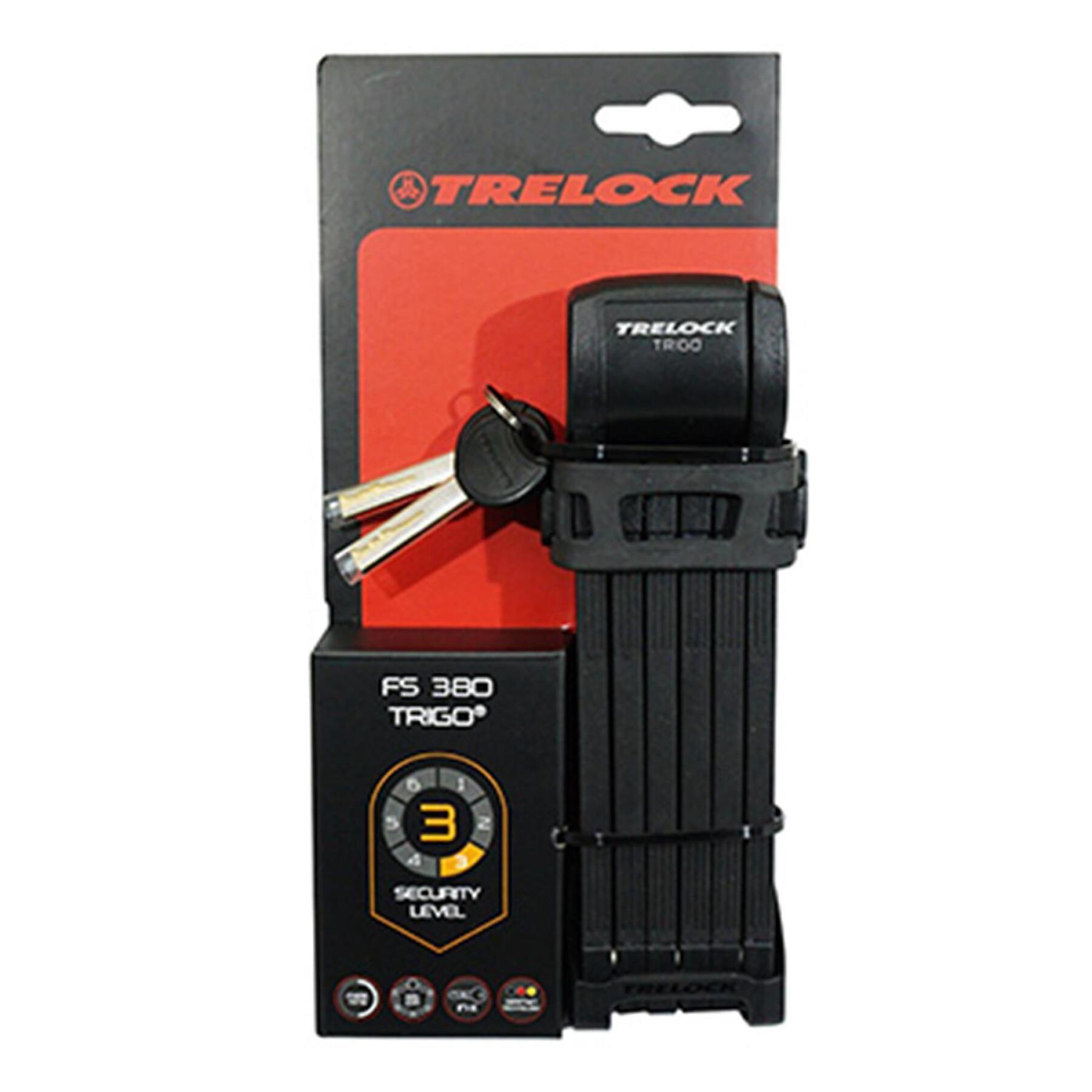 Flexibelt hopfällbart stöldskydd Trelock Trigo + support FS300 85 cm