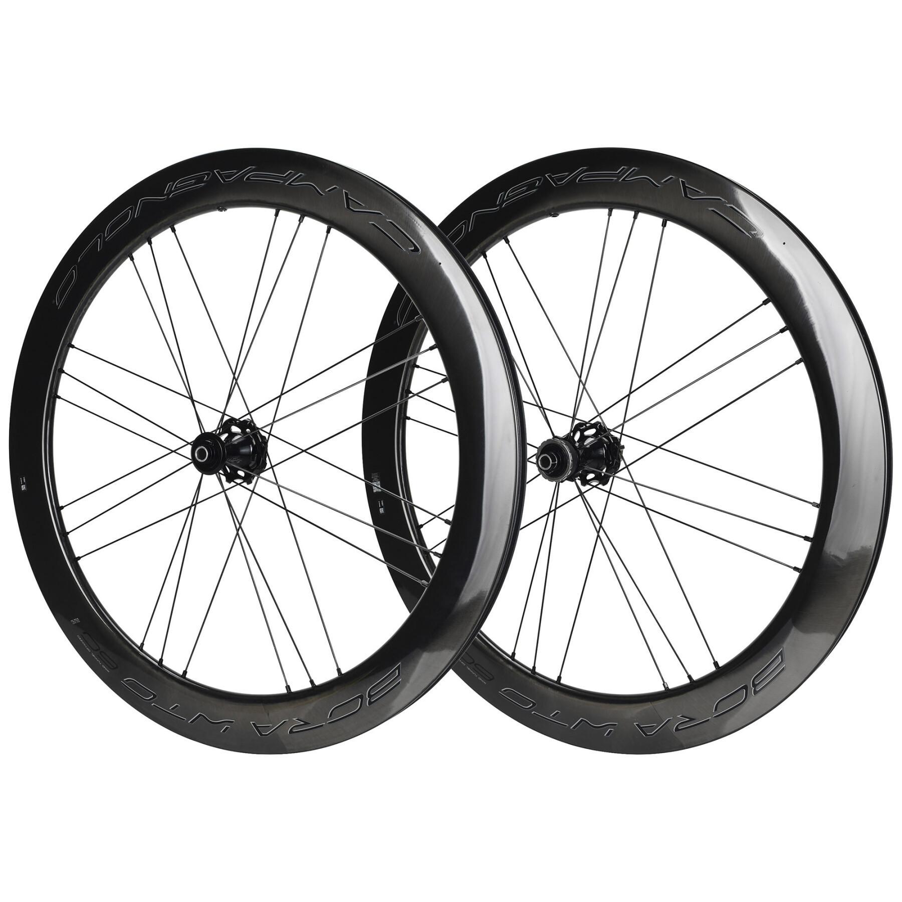 Uppsättning med 2 cykelhjul Campagnolo Bora Wto 60 2Wf Disque Tubeless Campagnolo