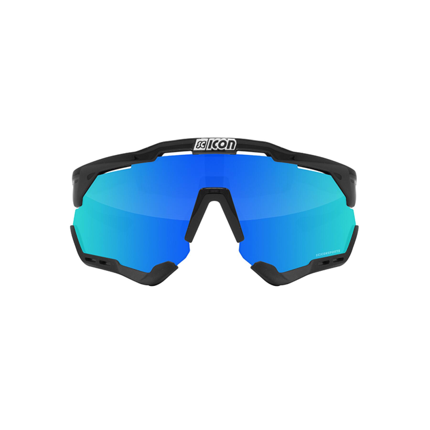 Glasögon Scicon aeroshade xl scnpp verre multi-reflet bleues