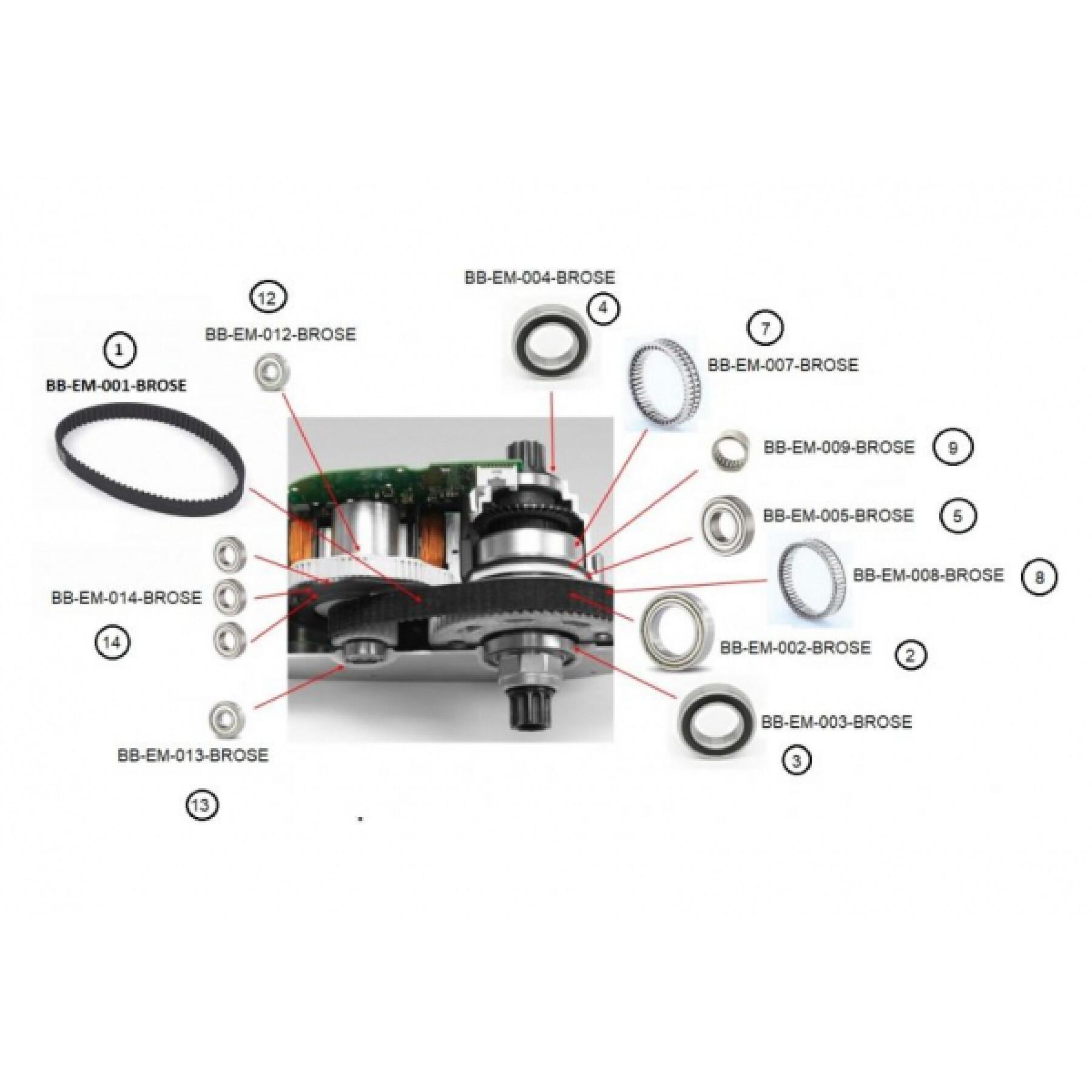 Frihjulslager för borstmotor Black Bearing Bosch Repère 007