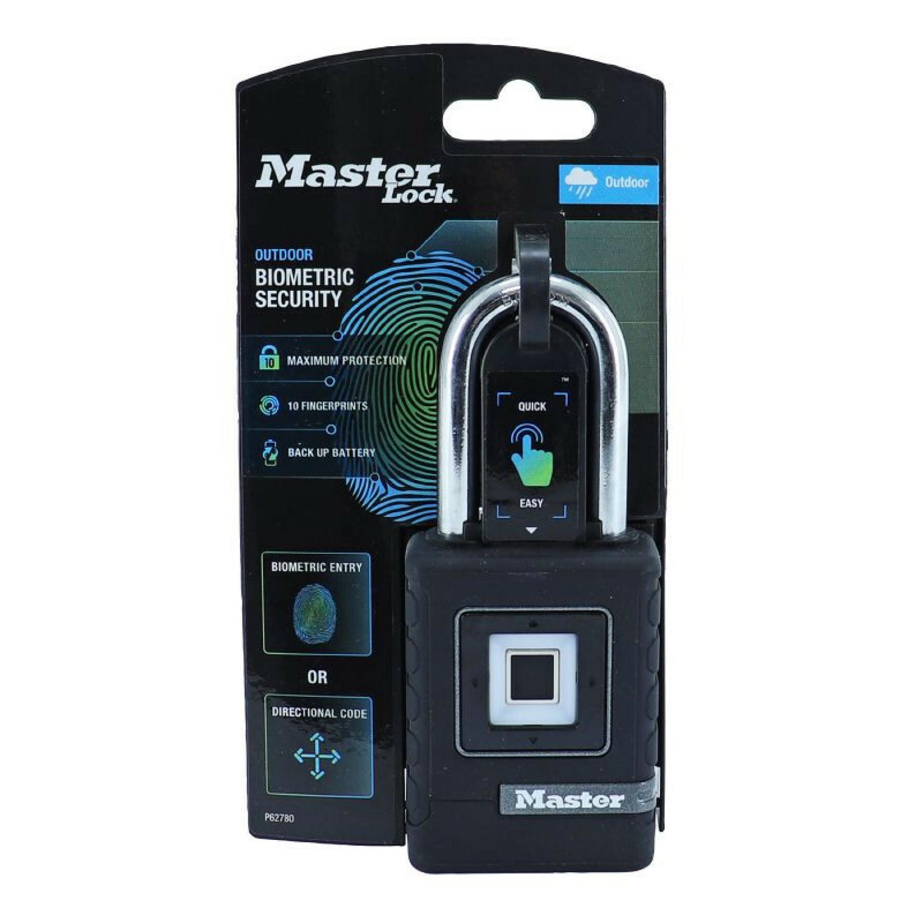 Biometriskt stöldskydd hänglås kan lagra 10 fingeravtryck säkerhetsnivå 8 masterlock