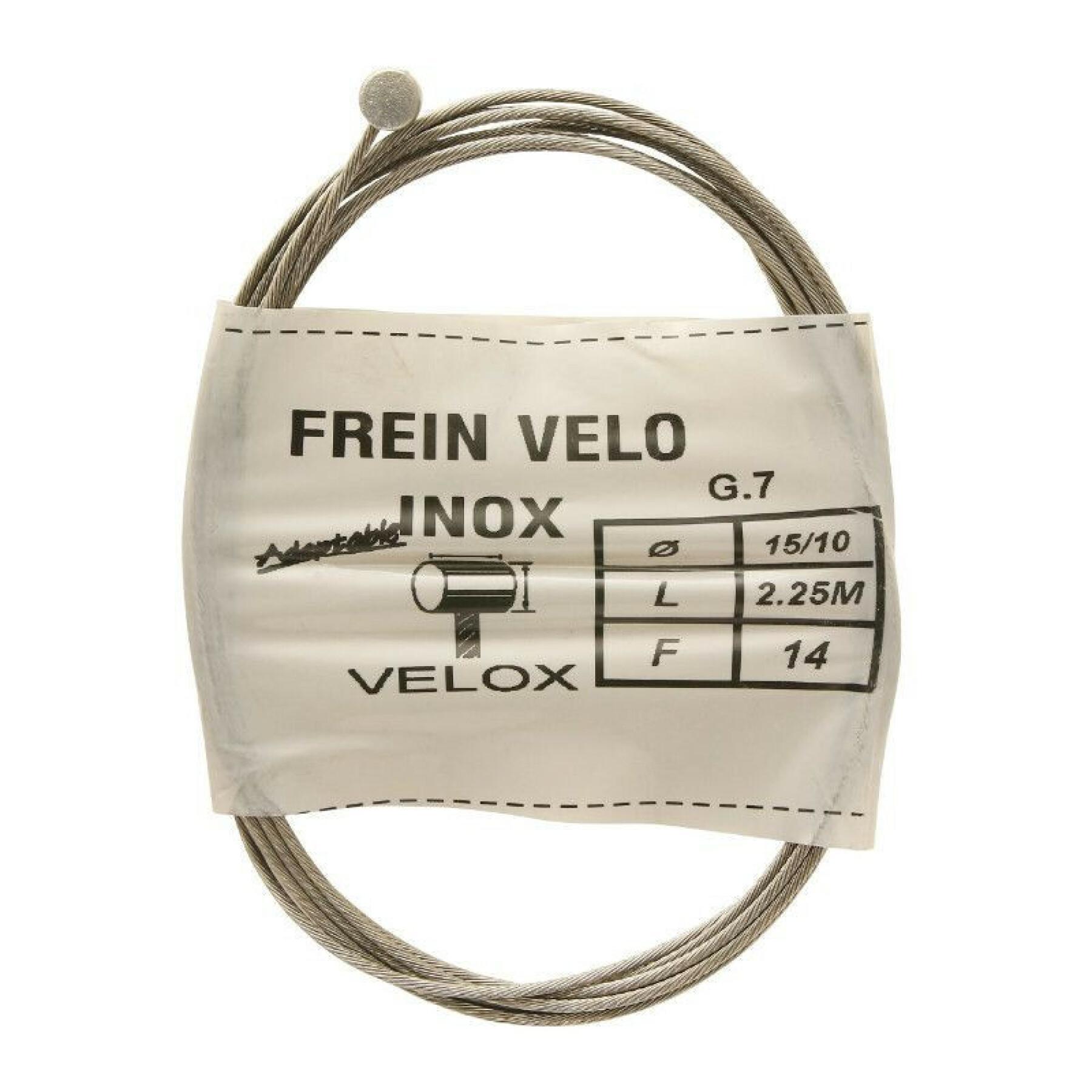 Låda med 25 bromskablar i rostfritt stål för mountainbike Velox Shimano 15-10 2,25 m