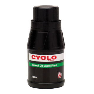 Flaska med mineralolja för bromsvätska från Cyclo Fasi