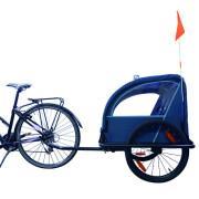 100-serie indigo ståltrailer + belysning, plasttråg, fälgar Bike Original